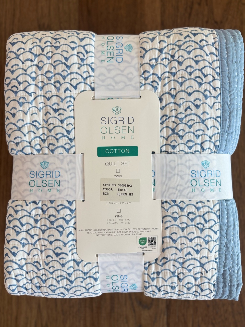 🎉LAST CHANCE🎉 BEACH TO BISTRO BY SIGRID OLSEN Cotton Block Print Quilt Set